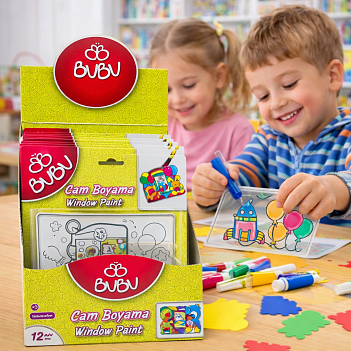 Bubu Cam Boyama Seti Çerçeve Şekilli Bubu Cam Boyama Seti Çerçeve Şekilli