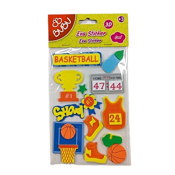 BUBU EVA STICKER 3D BASKETBALL BUBU EVA STICKER 3D BASKETBALL