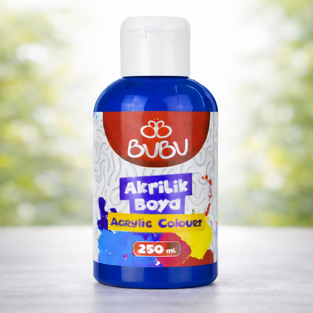 BUBU AKRİLİK BOYA 250 ML MAVİ BUBU AKRİLİK BOYA 250 ML MAVİ
