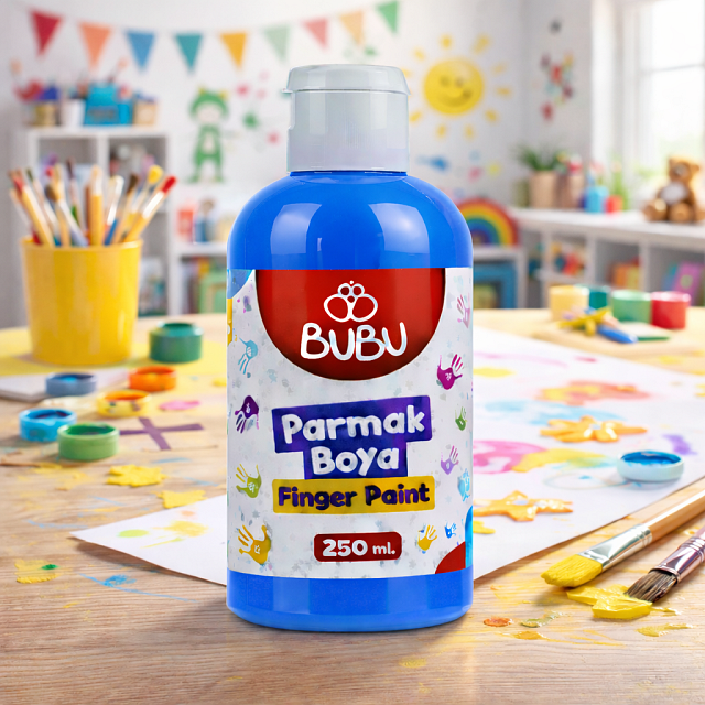 BUBU PARMAK BOYA 250 GR. MAVİ BUBU PARMAK BOYA 250 GR. MAVİ