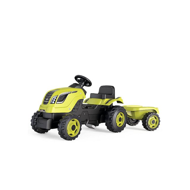 SMOBY FARMER XL YEŞİL TRAKTÖR + RÖMORK