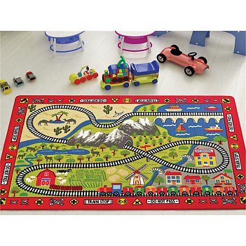 Confetti Tren Yolu Oyun Halısı Confetti Tren Yolu Oyun Halısı