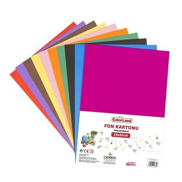 Colorland Fon Kartonu 25*35 Cm 10 Renk Colorland Fon Kartonu 25*35 Cm 10 Renk