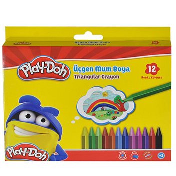 Playdoh Üçgen Crayon (mum) Boya 12 Renk Playdoh Üçgen Crayon (mum) Boya 12 Renk