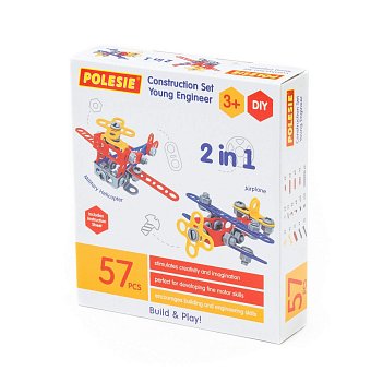 Polesie 2si 1 Arada Uçak 56 Parça Yapım Seti Polesie 2si 1 Arada Uçak 56 Parça Yapım Seti