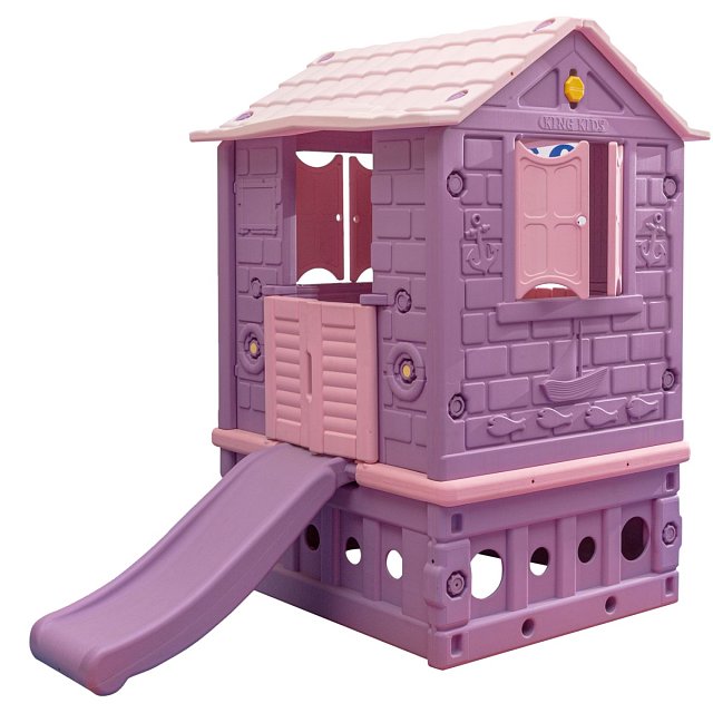 King Ev İki Kapılı Kaydıraklı Pembe King Ev İki Kapılı Kaydıraklı Pembe