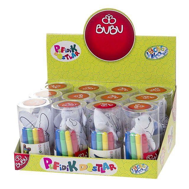 Bubu Pufidik Dostlar +4 Keçeli Kalem Bubu Pufidik Dostlar +4 Keçeli Kalem