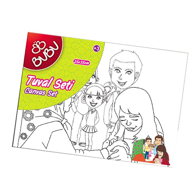 Bubu Desenli Tuval Seti 25*35 Bayraklı Çocuklar Bubu Desenli Tuval Seti 25*35 Bayraklı Çocuklar