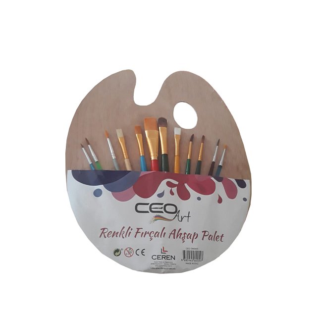 Ceoart Ahşap Palet+12 Firça Set (sentetik) Ceoart Ahşap Palet+12 Firça Set (sentetik)