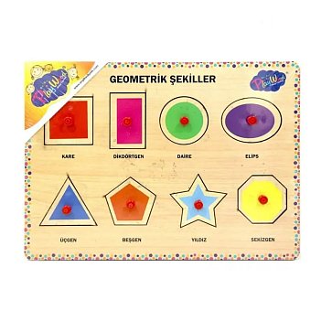 Geometrik Şekiller Tutmali Ahşap Playwood Geometrik Şekiller Tutmali Ahşap Playwood