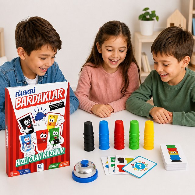 Eğlenceli Bardaklar Zeka Oyunu Ca-5185