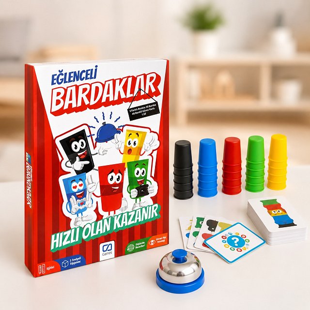 Eğlenceli Bardaklar Zeka Oyunu Ca-5185